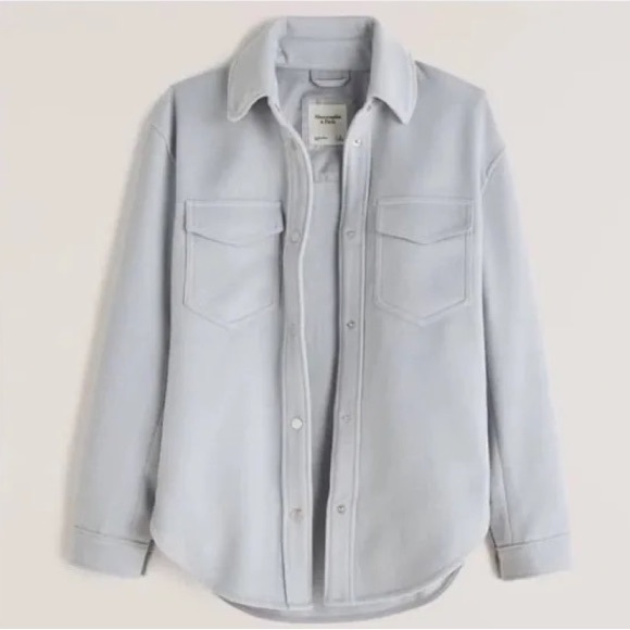Abercrombie & Fitch Tops - ABERCROMBIE blue cozy shirt jacket